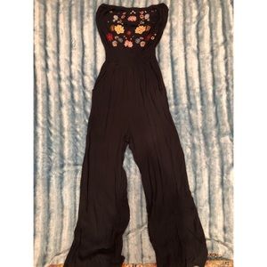 Strapless Floral Jumpsuit